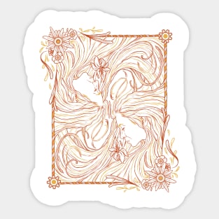 Gemini Steampunk Symmetry Sticker